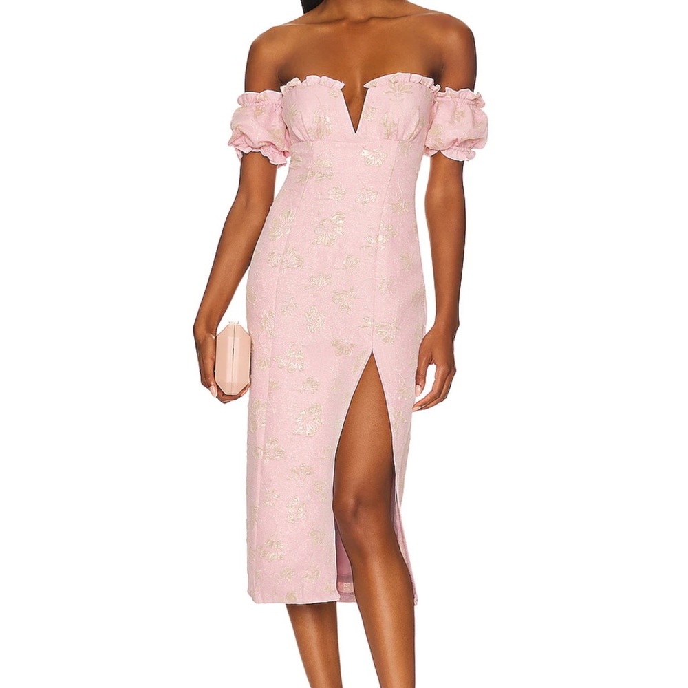 Midi dress with slit